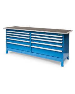 Werkbank 220 x 60 cm mit PVC-Arbeitsplatte