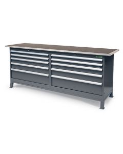 Workbench 220 x 60 cm with PVC worktop