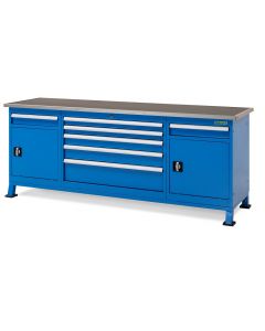 Werkbank 220 x 60 cm mit PVC-Arbeitsplatte