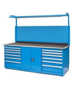 Workbench 220 x 75 cm with PVC worktop